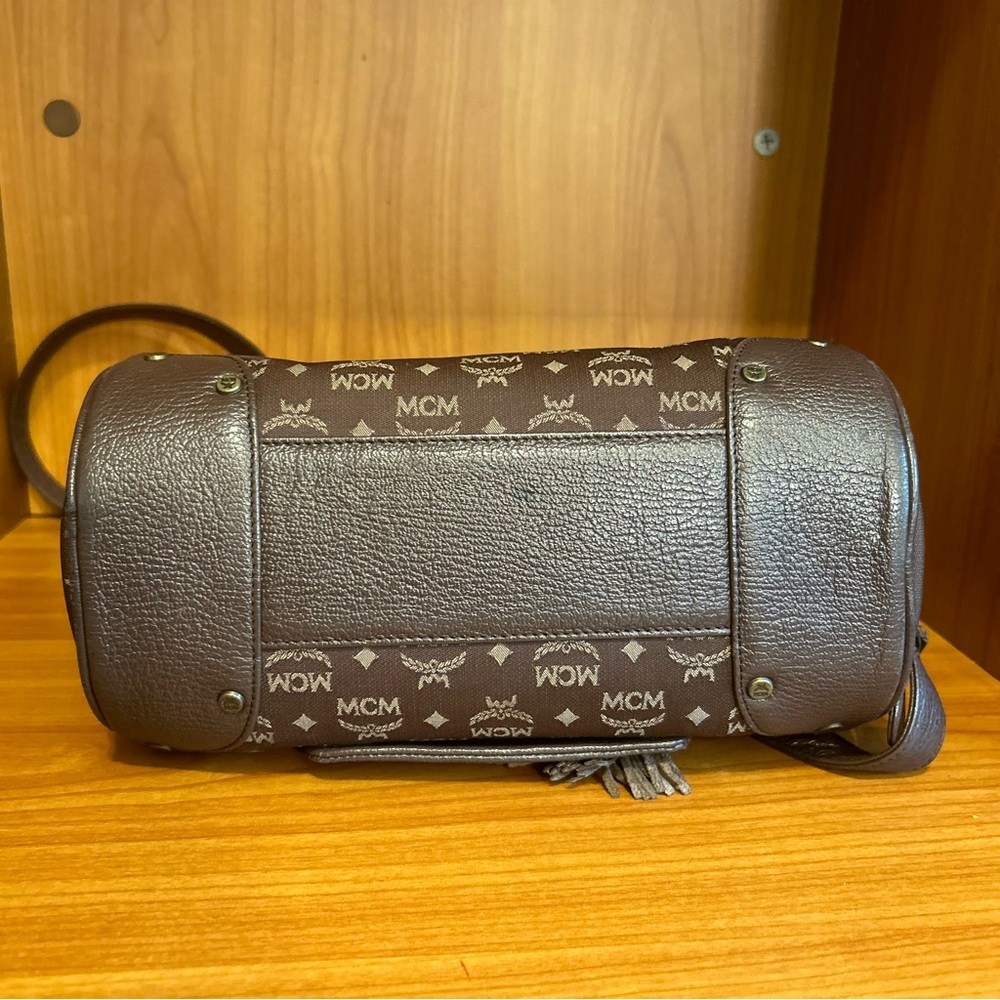 MCM 2way Cylinder/Papillon Crossbody/Shoulder Bag Brown - Picture 11 of 13